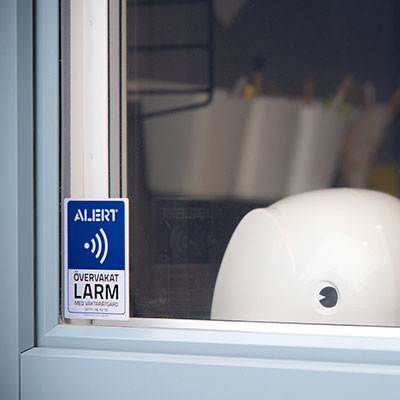 Larm uppkopplat till larmcentral  Alert Alarm