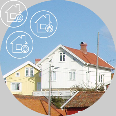 Villalarm som skyddar mot inbrott, brand och vattenläckage